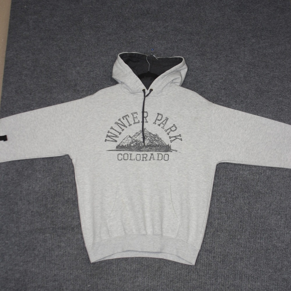 Prairie Mountain Hoodie Mens M Winter Park Colorado Graphic Casual Wear